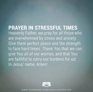 Prayer for stress & anxiety...
