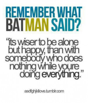 Who knew Batman was so deep?