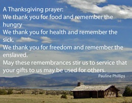 Photo of Ghost Ranch with Thanksgiving prayer by Dear Abby