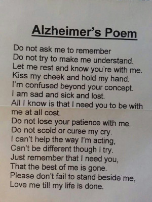 Alzheimer's Poem