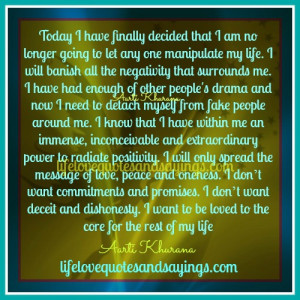 Will Not Let Anyone Manipulate Me..