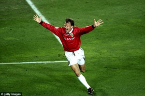 Setting up the finale: Teddy Sheringham scored the Manchester United ...