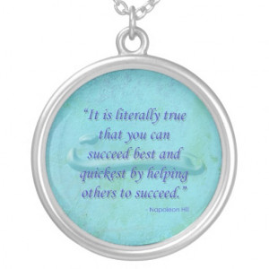 Helping Others Succeed Quote Necklace