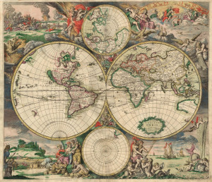 Old World map, 1689 See map details Created 1689