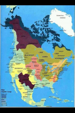 Native Nations. A map showing the different Native American people ...