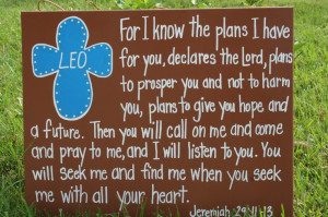 Hope and A Future, Jeremiah 29: 11, Nursery Bible Verse Wall Art ...