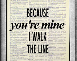 Johnny Cash Wall Art QUOTE POSTER, Rustic Country Decor, Song Lyric ...