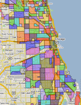 Chicago Neighborhood Boundaries Map