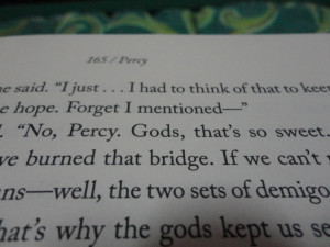 No, Percy. Gods, that's so sweet
