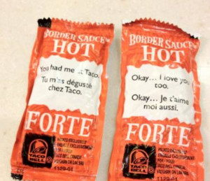 Taco Bell Hot Sauce Packaging