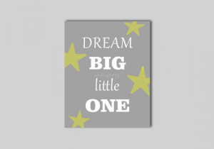 Dream Big Print Modern Nursery Quote Dream by inkspotsgallery, $15.00