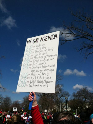 Pro-Gay Marriage Protest Signs