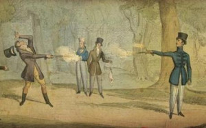 Lincoln and Andrew Jackson (future Presidents) were involved in duels ...