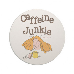 Funny Coffee Drinker's Sandstone Coaster