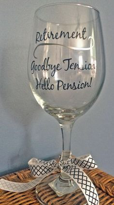Retirement Wine Glass Beer Mug or Stemless by PersonalizedbyDawn, $12 ...