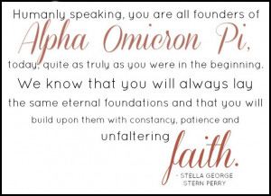 Love this quote from Stella. // AOII // Alpha Omicron Pi