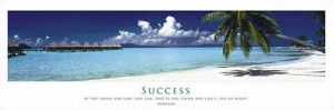 SUCCESS Tropical Paradise Beach Motivational Poster - Inspirational ...