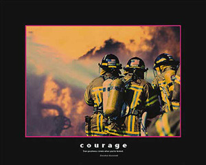 COURAGE Motivational Firefighting Poster (Theodore Roosevelt Quote ...