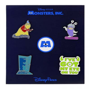 Disney Monsters Inc Pin Set - Sayings & Quotes