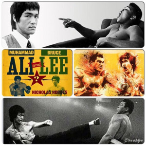 ... Bruce in a MMA style fight & Muhammad in a boxing match. #brucelee #
