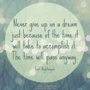 love this quote! Don't give up. Ever.