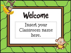 Back To School Open House Powerpoint Template/ Monkey Theme or Jungle