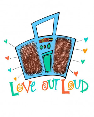 Love Out Loud art print illustration quote by blesserheartart, $10.00