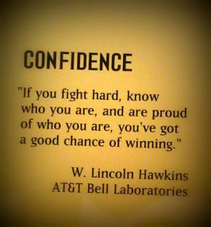 Confidence - good chance of winning quote