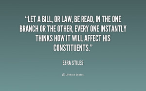 Let a bill, or law, be read, in the one branch or the other, every one ...