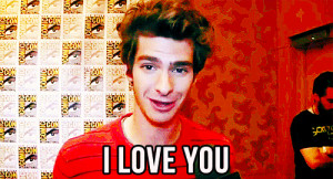 Andrew Garfield Quote (About gif, i love you, i luv you, love, luv)