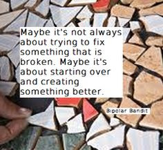 Maybe it's not always about trying to fix something that is broken ...