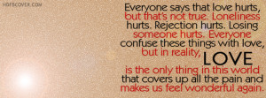 Love covers up all the pain fb cover photo