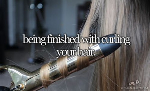 Being finished with curling your hair