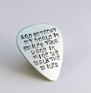 Love quotes guitar pick perfect gift for a grooms by namedrops with ...