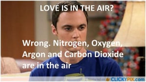 ... , Argon and Carbon Dioxide are in the air.” – Dr Sheldon Cooper