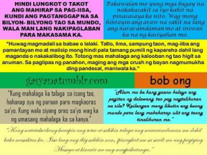 nice ang mga quotes ni bob ong..