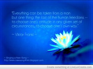 Victor Frankl Freedom Quote