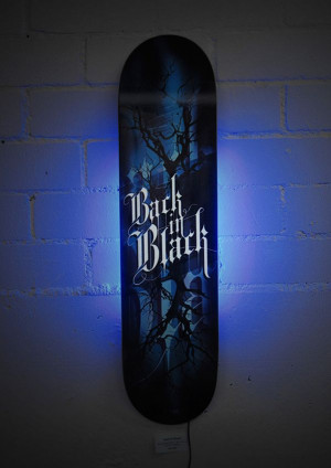 Tribute to the famous AC/DC song Original and unique skate board lamp ...