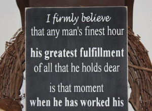 Vince Lombardi Victorious Quote -Wood Sign- Home Office Decor Football ...