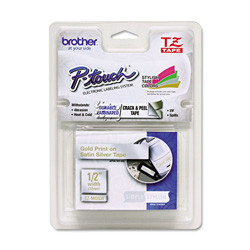 Brother TZ Standard Adhesive Laminated Labeling Tape, 1/2