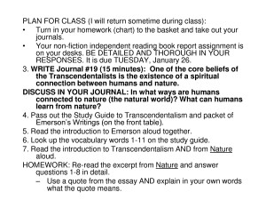21-10 INTRO TO TRANSCENDENTALISM AND EMERSON NATURE by lanyuehua
