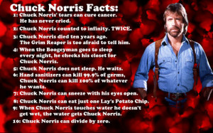 Euhm. Hallo? Enkele uiteraard waargebeurde feiten over Chuck Norris: