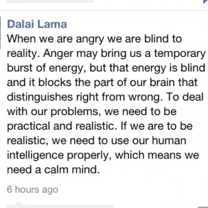 Dalai Lama on anger
