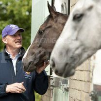 John Gosden with Joviality at Clarehaven StablesNewmarket 11.7.12 Pic ...
