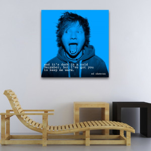 Ed Sheeran Quote square wall art