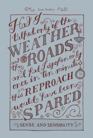 Jane Austen Covers: Sense and Sensibility Art Print