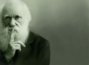 Fotografía retocada de Charles Darwin tomada de los carteles y de la ...