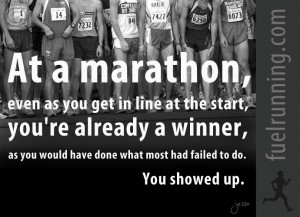 Marathon Running Motivational Quotes At a marathon, even as you get