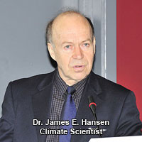 James Hansen is a prominent climate change researcher who heads the