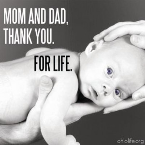 Mom and dad, thank you for life. #prolife